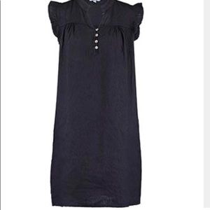 Romarine 100%linen navy blue dress